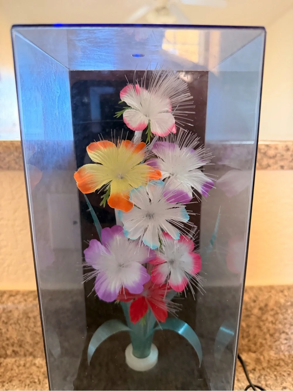 Vintage 80’s Multicolor Fiber Optic Floral Lamp Retro Nostalgia Working Lights